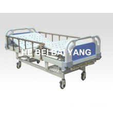 (A-47) Cama de hospital móvil manual de tres funciones con la cabeza de la cama del ABS